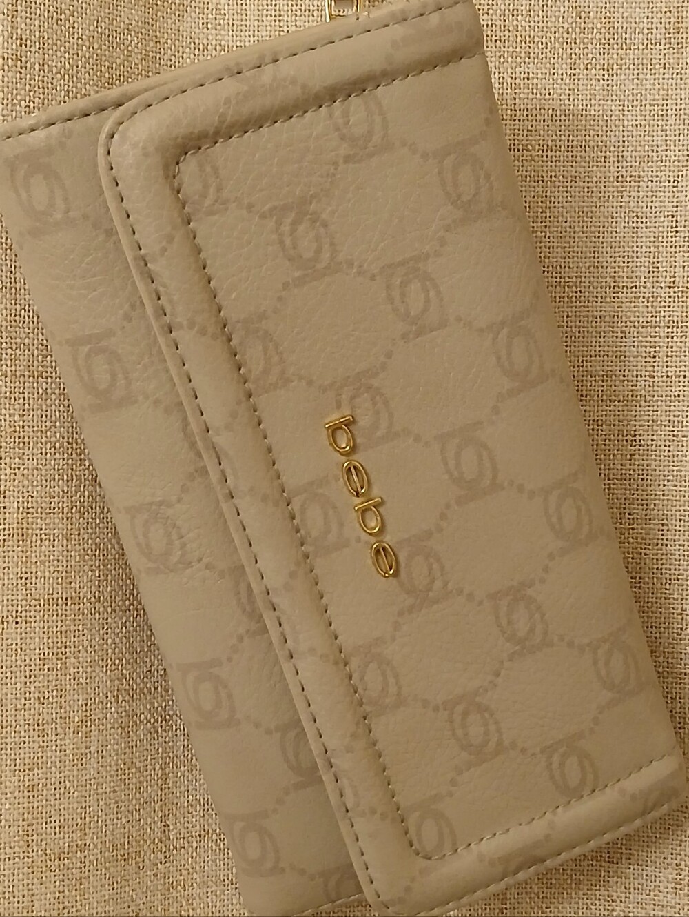 bebe Grey Logo Continental Wallet